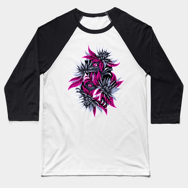 Hidden Creatures - Dark Purple Baseball T-Shirt by andreaalice